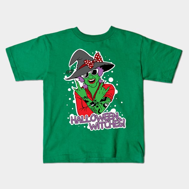 Halloween, Witches! Kids T-Shirt by spookyruthy